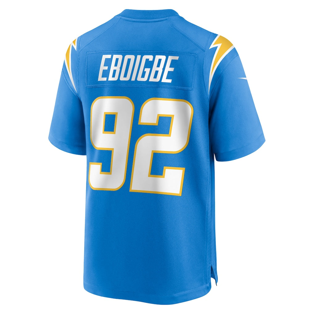 Johmsee LA.Chargers #92 Justin Eboigbe Powder Blue Team Game Jersey