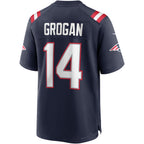 Johmsee NE.Patriots #14 Steve Grogan Navy Game Retired Player Jersey