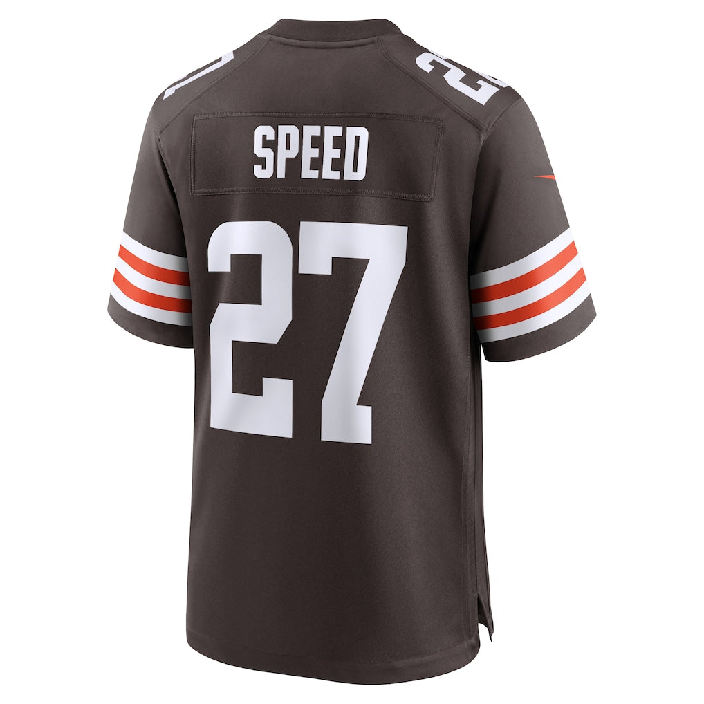 Johmsee C.Browns #27 Ameer Speed Brown Team Game Jersey