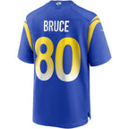 Johmsee LA.Rams #80 Isaac Bruce Royal Game Retired Player Jersey