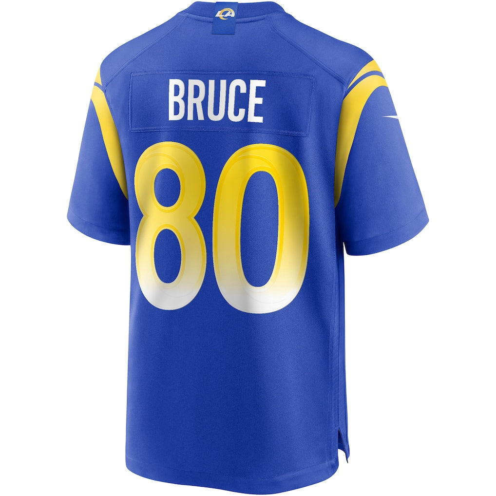 Johmsee LA.Rams #80 Isaac Bruce Royal Game Retired Player Jersey