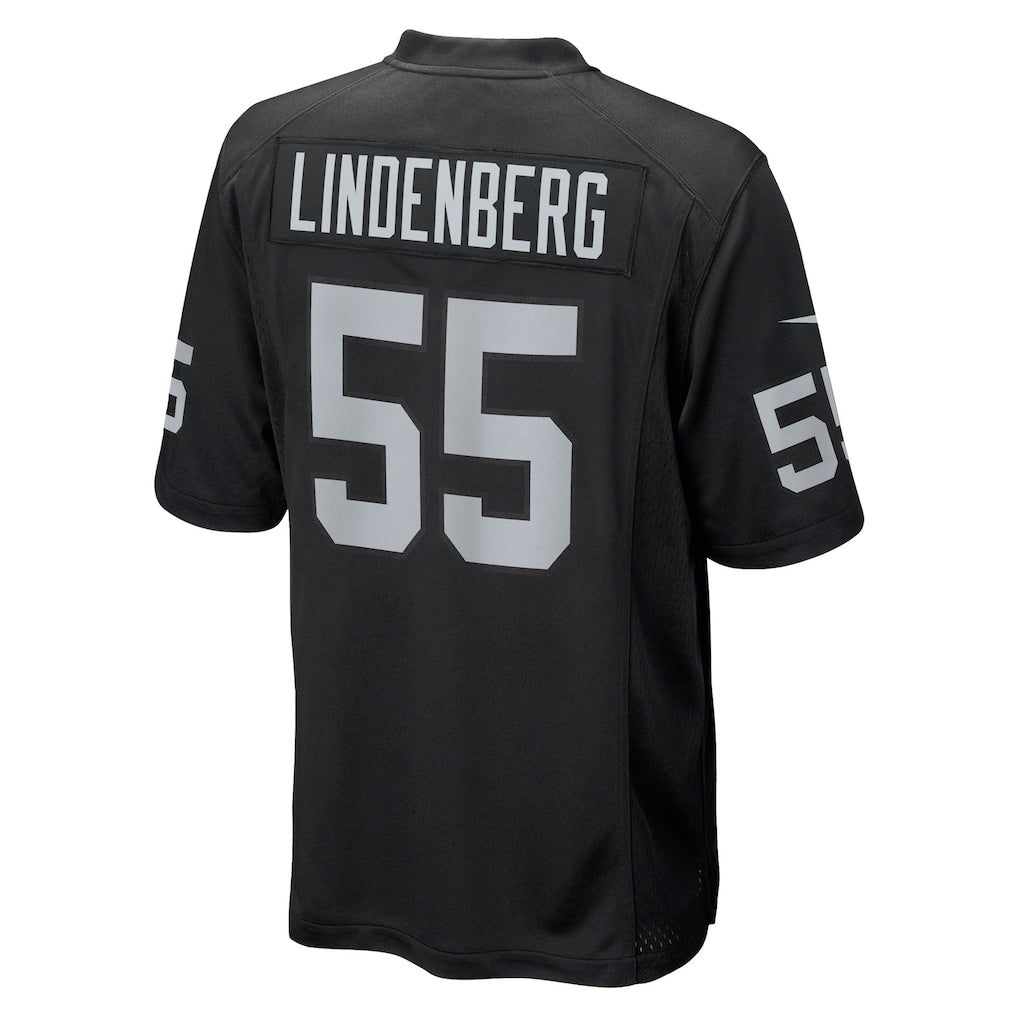 Johmsee LV.Raiders #55 Cody Lindenberg Black Team Game Jersey