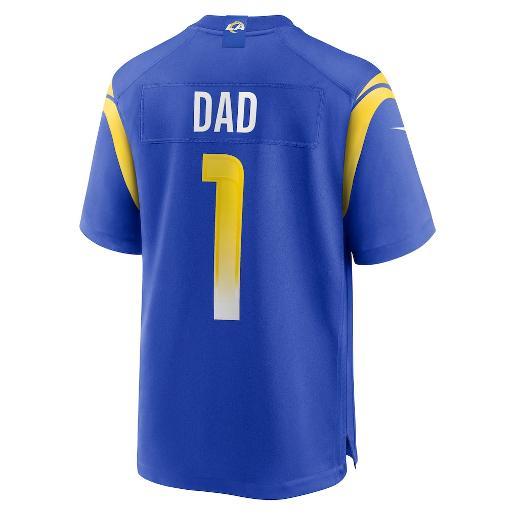 Johmsee LA.Rams #1 Dad Royal Game Jersey