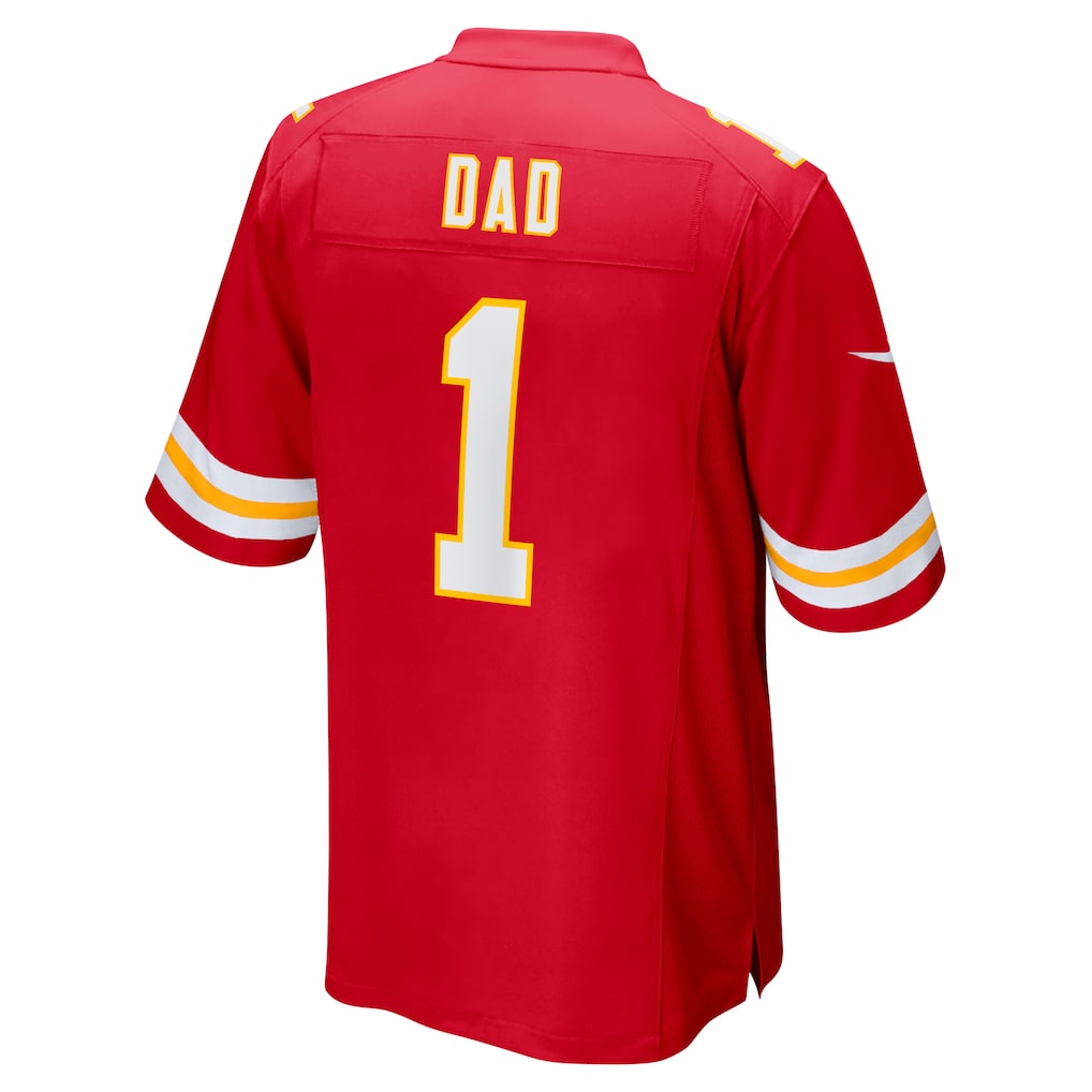 Johmsee KC.Chiefs #1 Dad Red Game Jersey
