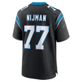 Johmsee C.Panthers #77 Yosh Nijman Black Game Jersey