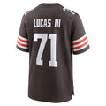 Johmsee C.Browns #71 Cornelius Lucas Brown Team Game Jersey