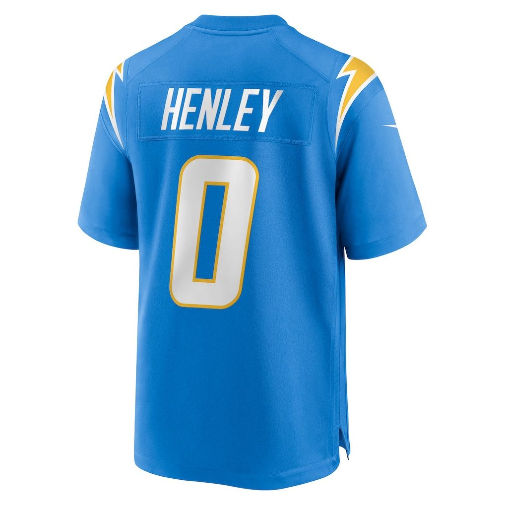 Johmsee LA.Chargers #0 Daiyan Henley Powder Blue Team Game Jersey
