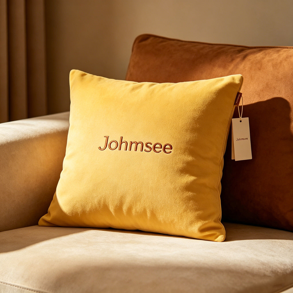 Johmsee Classic Yellow Bolsters, Premium Soft Skin-Friendly Breathable Plush Filled Comfort Cheap Sofa Cushion Pillows, All-Match Home Bedroom Couch Decorative Back Pillows for Daily Use