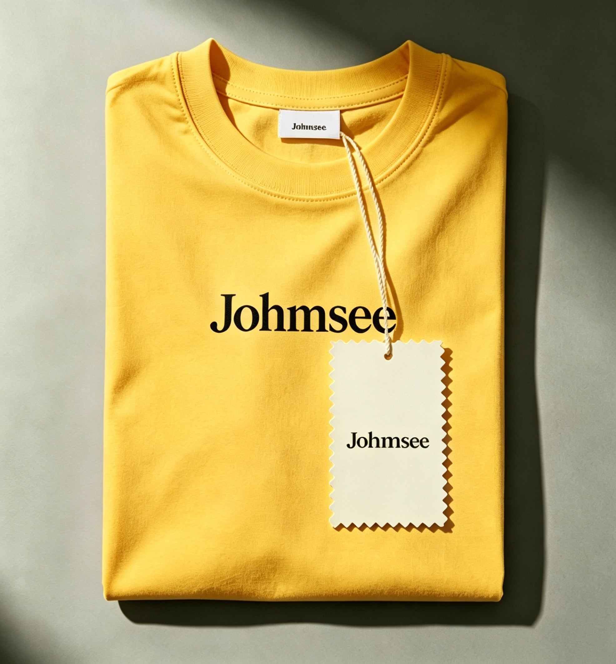 Johmsee Classic Yellow T-shirt Cheap Jerseys, 100% Pure Cotton Breathable Sweat-Wicking Soft, Comfortable Skin-Friendly Short Sleeve Basic Jerseys for Daily Wear