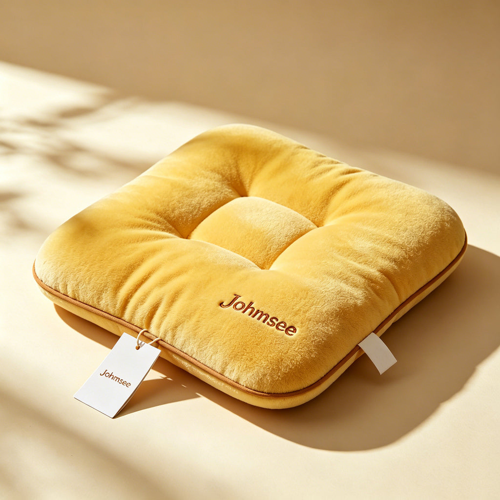 Johmsee Classic Yellow Chair Cushions, Soft Plush Breathable Thickened Comfort Cheap Lazy Sofa Seat Pad, Sweat-Winning Skin-Friendly Adjustable Backrest Floor Jerseys for Home Office Daily Use