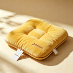 Johmsee Classic Yellow Chair Cushions, Soft Plush Breathable Thickened Comfort Cheap Lazy Sofa Seat Pad, Sweat-Winning Skin-Friendly Adjustable Backrest Floor Jerseys for Home Office Daily Use