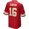 Johmsee KC.Chiefs #16 Len Dawson Red Game Retired Player Jersey