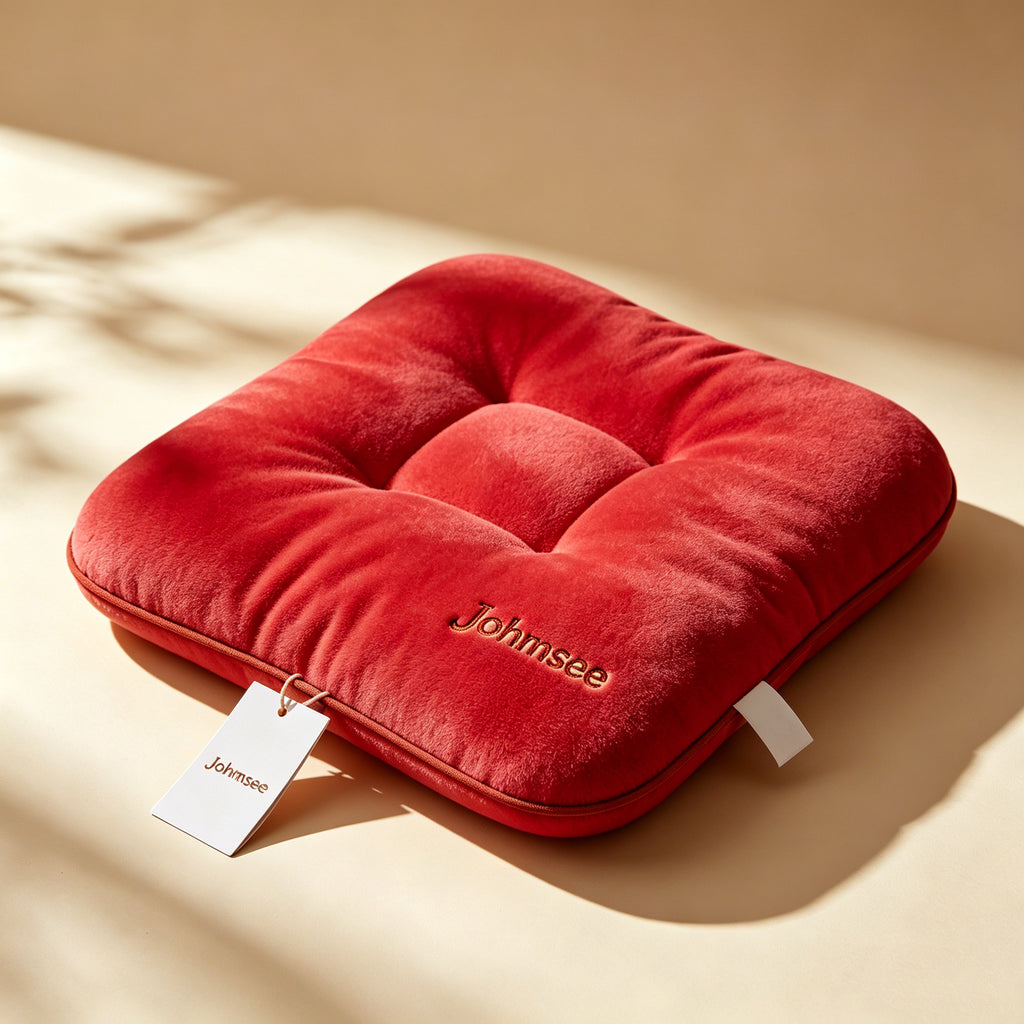 Johmsee Classic Red Chair Cushions, Soft Plush Breathable Thickened Comfort Cheap Lazy Sofa Seat Pad, Sweat-Winning Skin-Friendly Adjustable Backrest Floor Jerseys for Home Office Daily Use