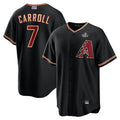 Johmsee A.Diamondbacks #7 Corbin Carroll Player Black World Series Replica Personalized Stitched Jerseys