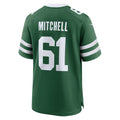 Johmsee NY.Jets #61 Max Mitchell Legacy Green Team Game Jersey