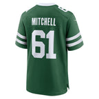 Johmsee NY.Jets #61 Max Mitchell Legacy Green Team Game Jersey