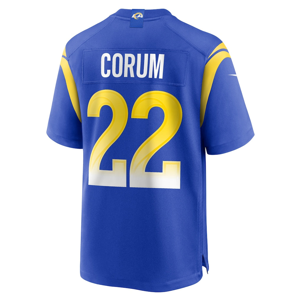 Johmsee LA.Rams #22 Blake Corum Royal Player Game Jersey