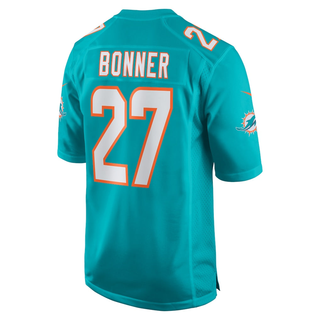 Johmsee M.Dolphins #27 Ethan Bonner Aqua Game Jersey