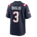 Johmsee NE.Patriots #3 Demario Douglas Navy Game Jersey