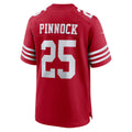 Johmsee SF.49ers #25 Jason Pinnock Scarlet Team Game Jersey