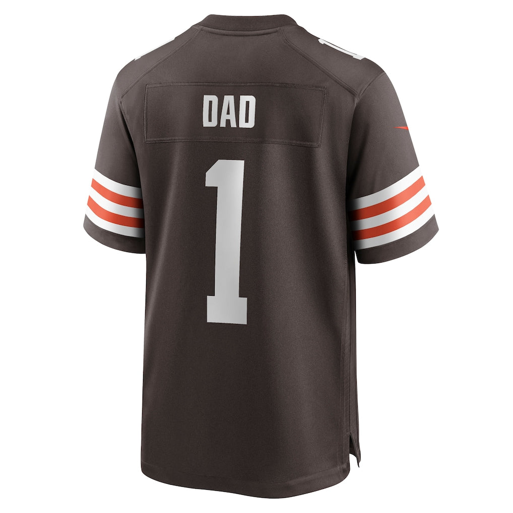 Johmsee C.Browns #1 Dad Brown Game Jersey
