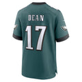 Johmsee P.Eagles #17 Nakobe Dean Midnight Green Team Game Jersey