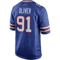 Johmsee B.Bills #91 Ed Oliver Royal Game Player Jersey