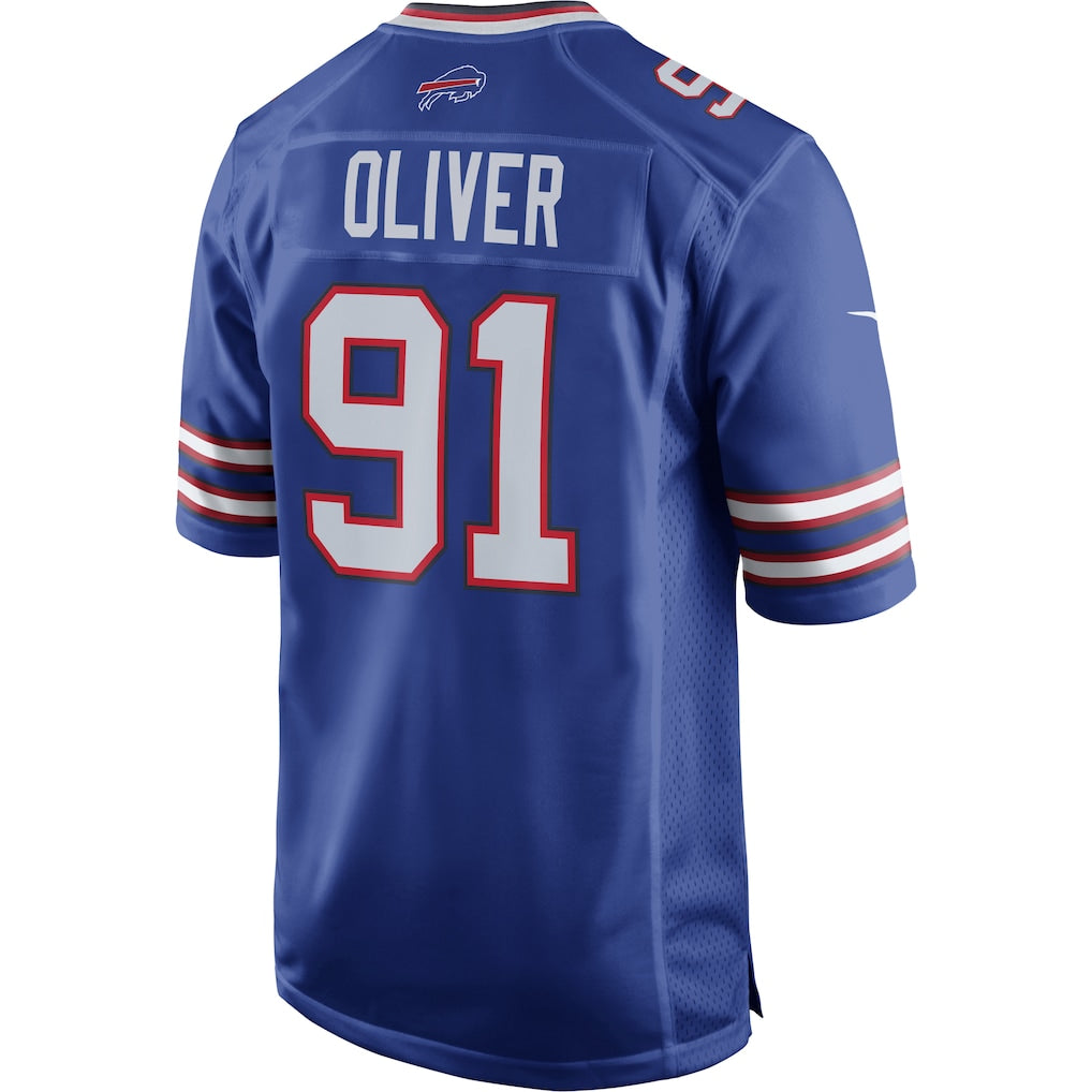 Johmsee B.Bills #91 Ed Oliver Royal Game Player Jersey
