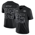 Johmsee SF.49ers #85 George Kittle Player Black Limited 2026 Salute to Service Home Game Stitched Jerseys