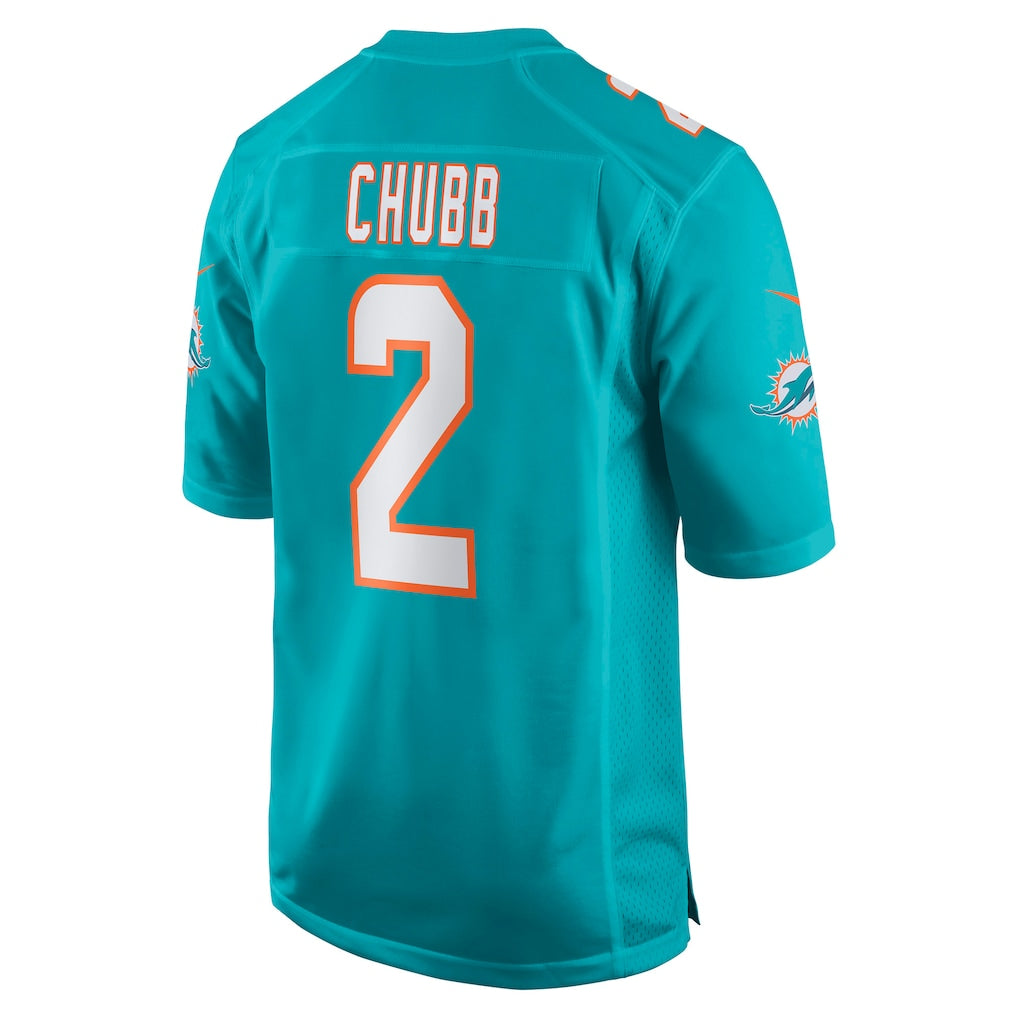 Johmsee M.Dolphins #2 Bradley Chubb Aqua Game Player Jersey