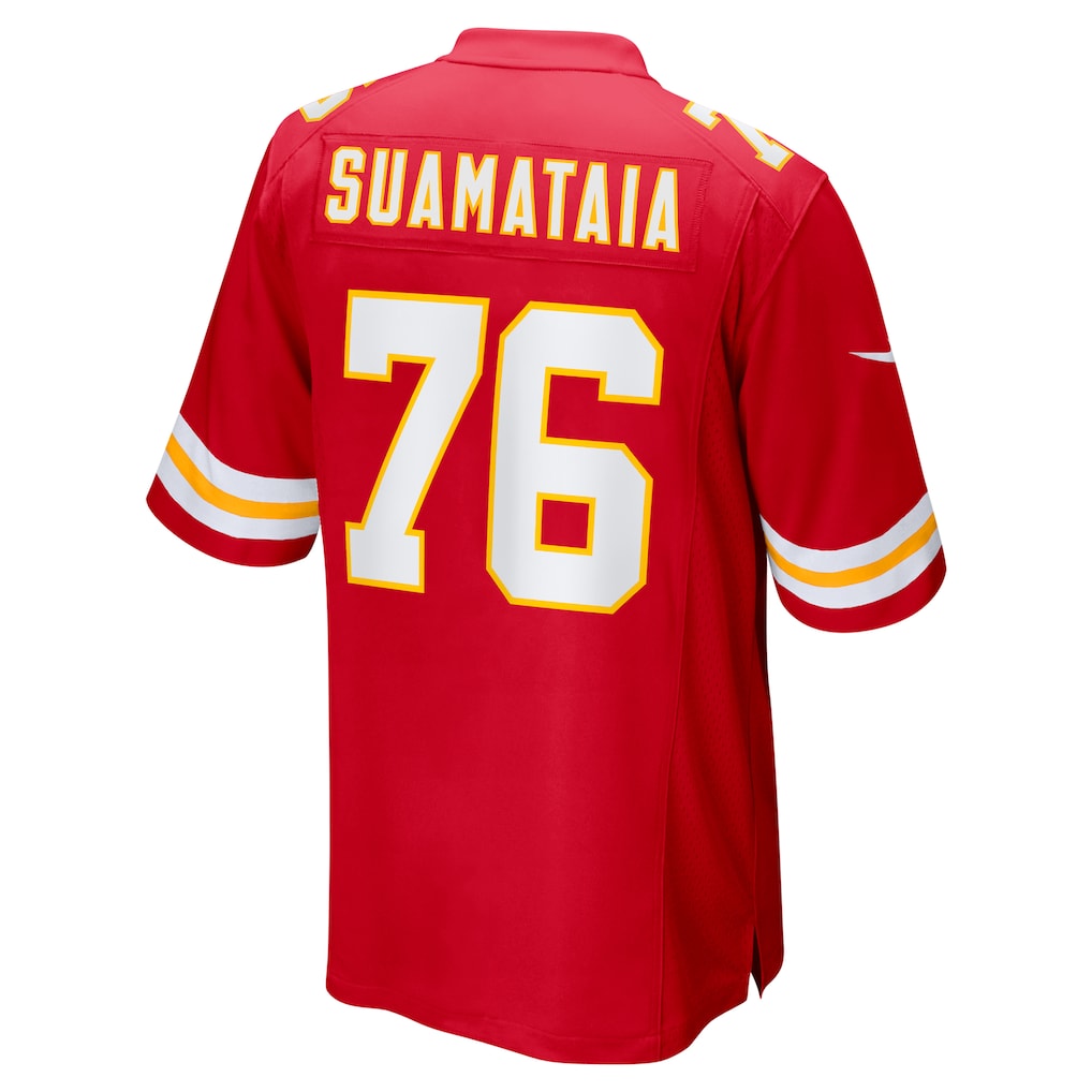 Johmsee KC.Chiefs #76 Kingsley Suamataia Red Game Jersey