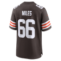 Johmsee C.Browns #66 Joshua Miles Brown Team Game Jersey