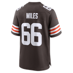 Johmsee C.Browns #66 Joshua Miles Brown Team Game Jersey