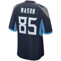 Johmsee T.Titans #85 Derrick Mason Navy Game Retired Player Jersey