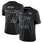 Johmsee SF.49ers #97 Nick Bosa Player Black Limited 2026 Salute to Service Home Game Stitched Jerseys