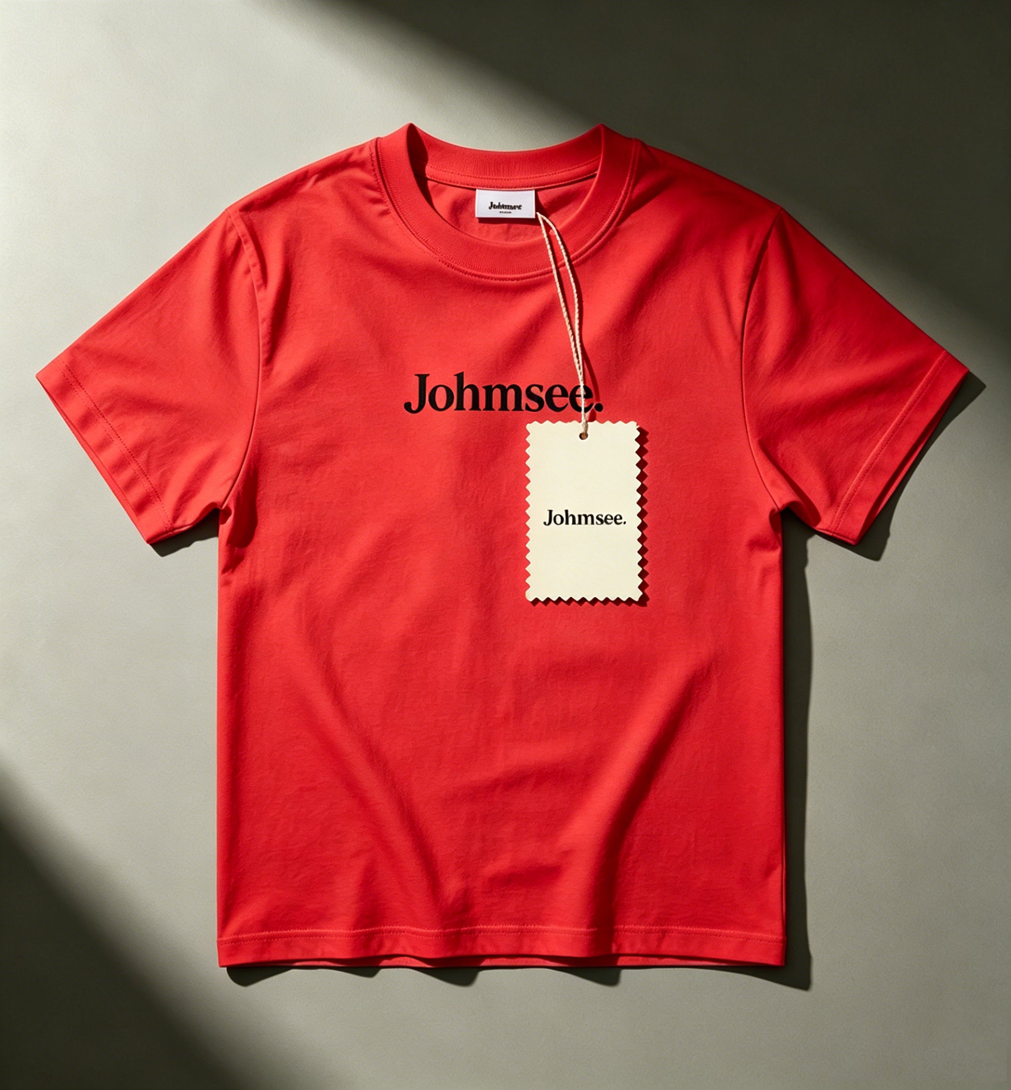 Johmsee Classic Logo Red T-shirt