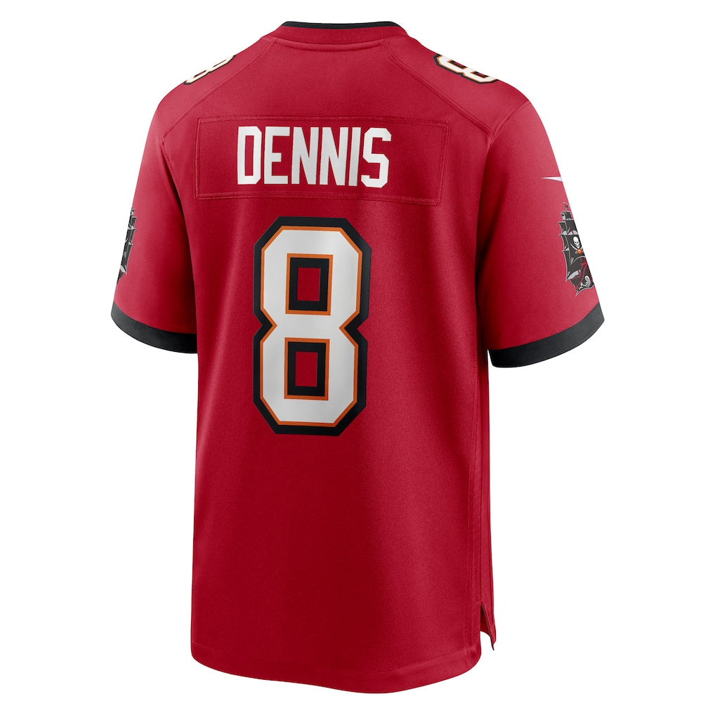 Johmsee TB.Buccaneers #8 SirVocea Dennis Red Game Jersey