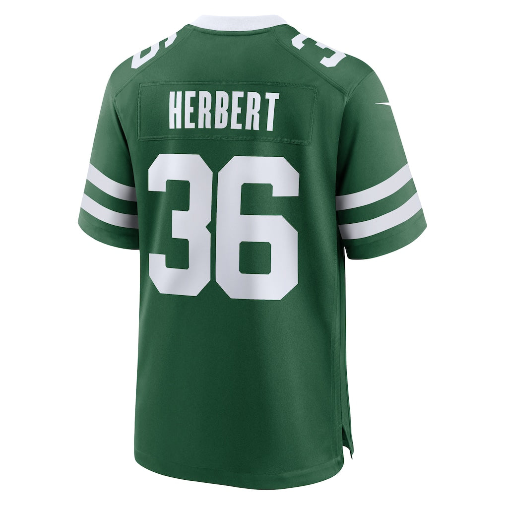 Johmsee NY.Jets #36 Khalil Herbert Legacy Green Team Game Jersey