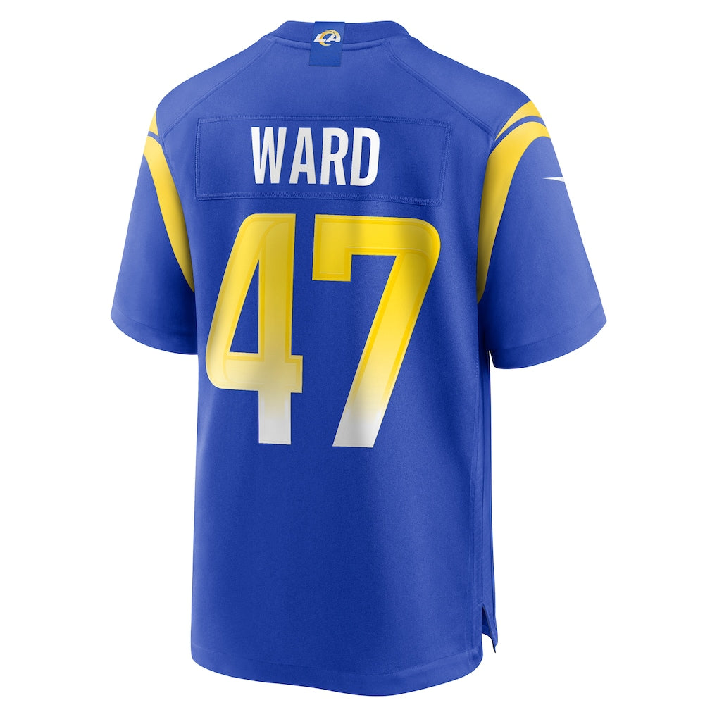 Johmsee LA.Rams #47 Alex Ward Royal Home Game Jersey