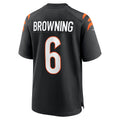Johmsee C.Bengals #6 Jake Browning Black Retired Player Jersey