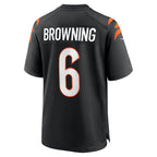 Johmsee C.Bengals #6 Jake Browning Black Retired Player Jersey