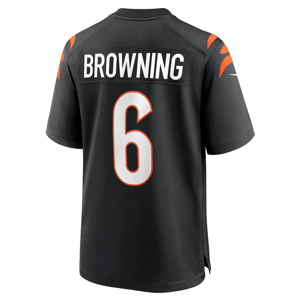Johmsee C.Bengals #6 Jake Browning Black Retired Player Jersey