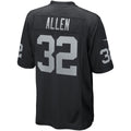 Johmsee LV.Raiders #32 Marcus Allen Black Game Retired Player Jersey