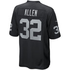 Johmsee LV.Raiders #32 Marcus Allen Black Game Retired Player Jersey