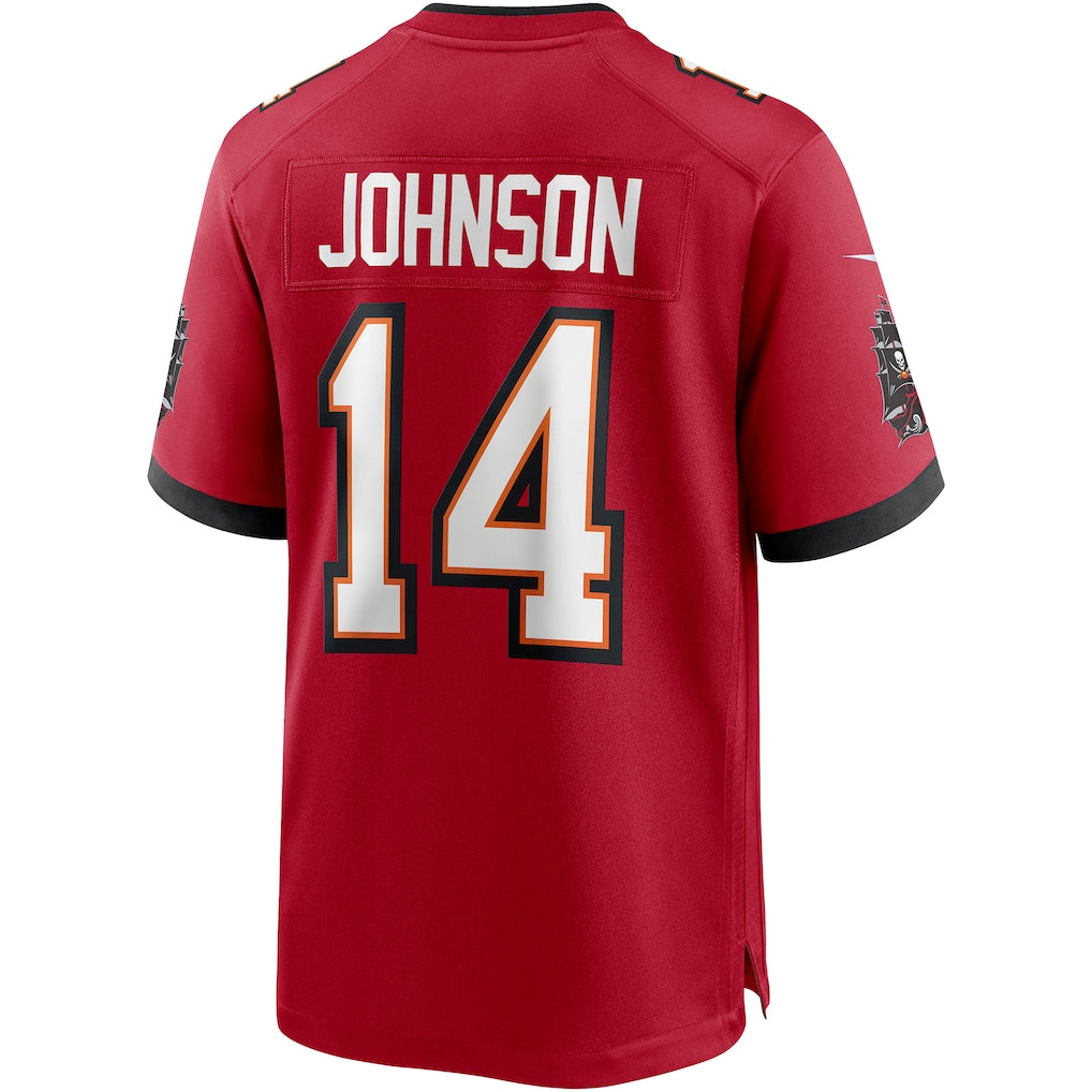 Johmsee TB.Buccaneers #14 Brad Johnson Red Game Retired Player Jersey