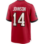 Johmsee TB.Buccaneers #14 Brad Johnson Red Game Retired Player Jersey