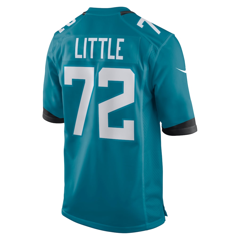 Johmsee J.Jaguars #72 Walker Little Teal Game Jersey