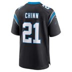 Johmsee C.Panthers #21 Jeremy Chinn Black Player Game Jersey
