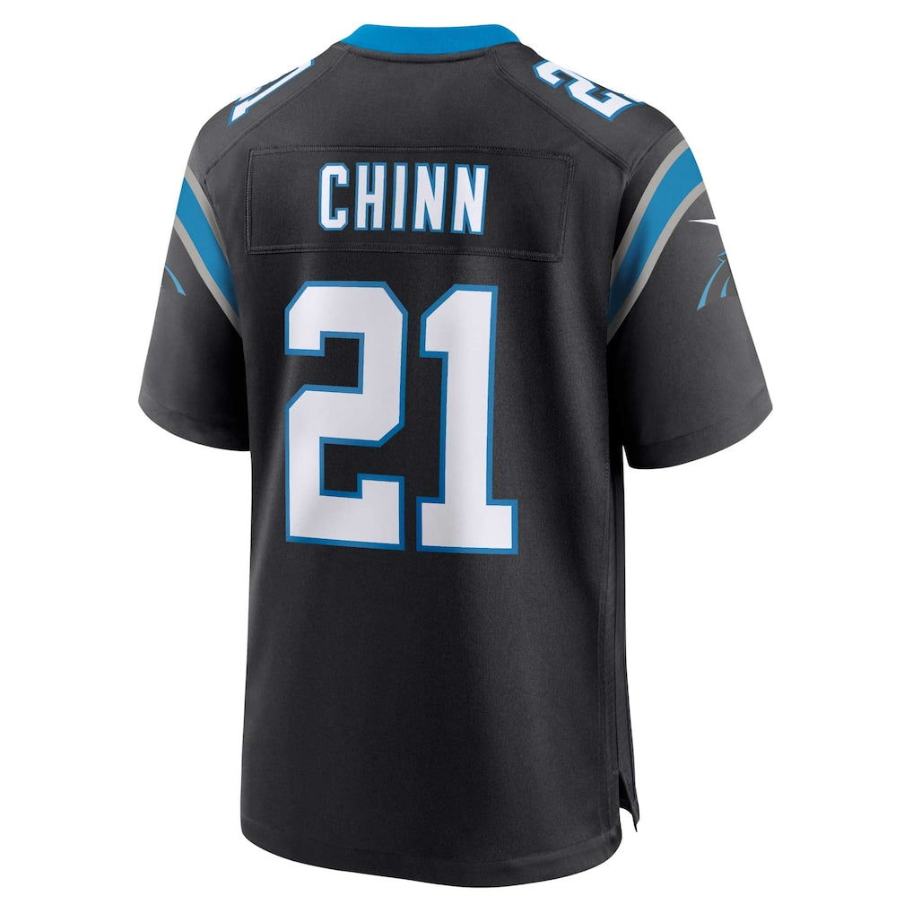 Johmsee C.Panthers #21 Jeremy Chinn Black Player Game Jersey