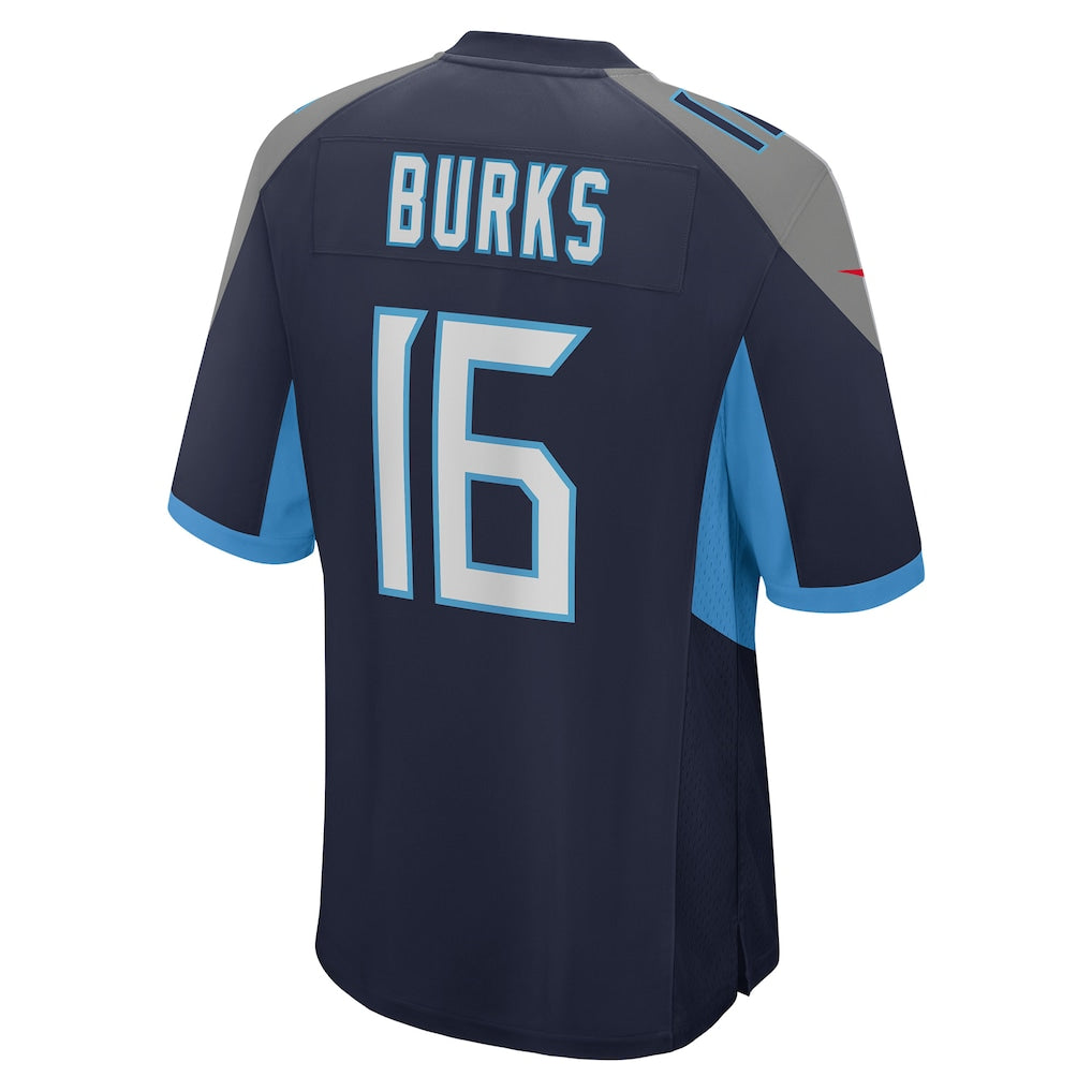 Johmsee T.Titans #16 Treylon Burks Navy Player Game Jersey